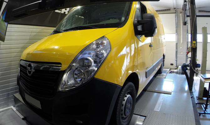 Chip Tuning Opel Movano 2.3d 125 KM +32 KM oraz 99 Nm