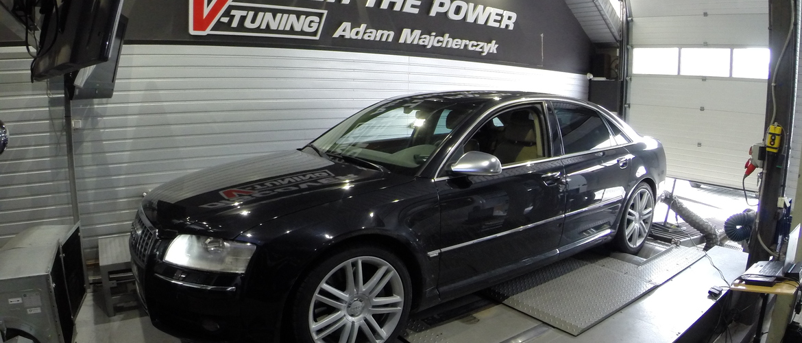 AUDI S8 D3 5.2 FSI 450KM +30 KM i 33Nm