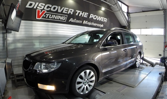 Chip Tuning Skoda Superb 2.0 TDI PD 170 KM + 31 KM    + 62 Nm