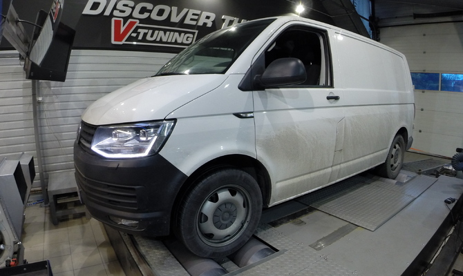 Chip Tuning VW Transporter T6 2.0 TDI 204 KM + 35 KM + 77 Nm