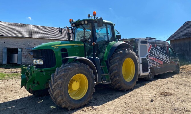 John Deere 7430 - zwiększenie mocy i usunięcie EGR