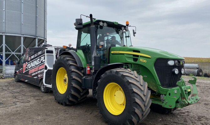 John Deere 7830 - zwiększenie mocy, zmniejszenie zużycia paliwa oraz wyłączenie zaworu EGR